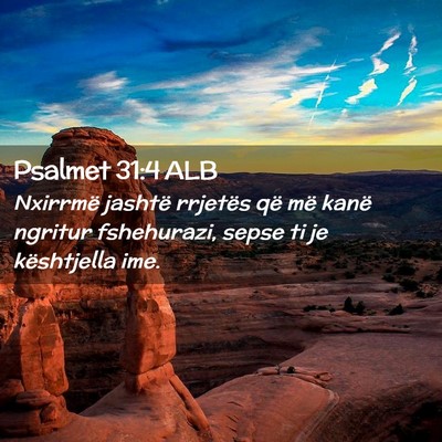 Picture 02 - Psalmet 31:4 ALB - Nxirrmë jashtë rrjetës që më kanë ngritur - Bible Verse Picture