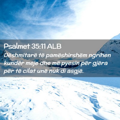 Picture 02 - Psalmet 35:11 ALB - Dëshmitarë të pamëshirshëm ngrihen kundër - Bible Verse Picture