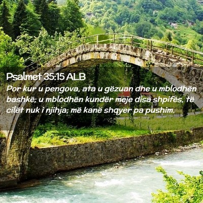 Picture 02 - Psalmet 35:15 ALB - Por kur u pengova, ata u gëzuan dhe u mblodhën - Bible Verse Picture