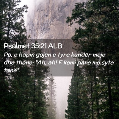 Picture 02 - Psalmet 35:21 ALB - Po, e hapin gojën e tyre kundër meje dhe - Bible Verse Picture