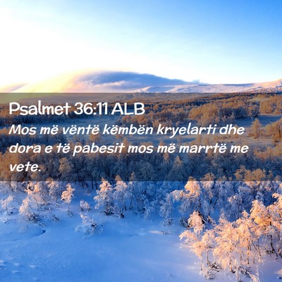 Picture 02 - Psalmet 36:11 ALB - Mos më vëntë këmbën kryelarti dhe dora e të - Bible Verse Picture