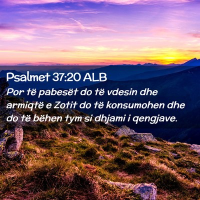 Picture 02 - Psalmet 37:20 ALB - Por të pabesët do të vdesin dhe armiqtë e - Bible Verse Picture