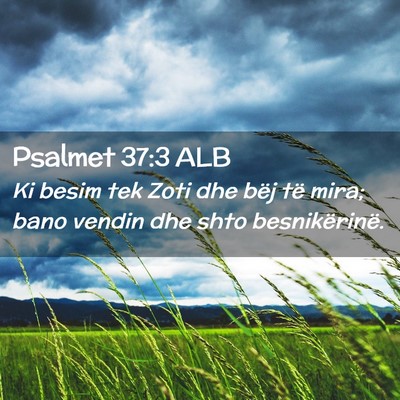 Picture 02 - Psalmet 37:3 ALB - Ki besim tek Zoti dhe bëj të mira; bano vendin - Bible Verse Picture