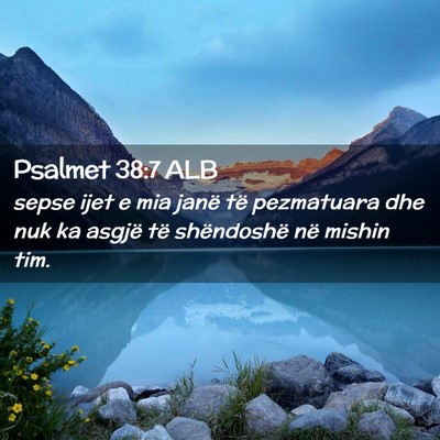 Picture 02 - Psalmet 38:7 ALB - sepse ijet e mia janë të pezmatuara dhe nuk ka - Bible Verse Picture