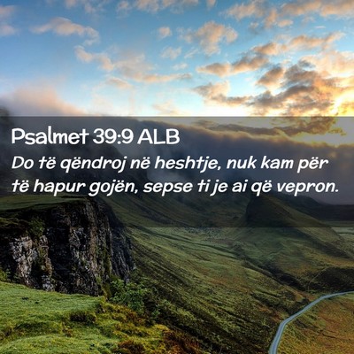 Picture 02 - Psalmet 39:9 ALB - Do të qëndroj në heshtje, nuk kam për të - Bible Verse Picture