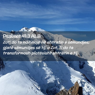 Picture 02 - Psalmet 41:3 ALB - Zoti do ta ndihmojë në shtratin e sëmundjes; - Bible Verse Picture
