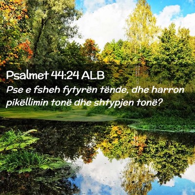 Picture 02 - Psalmet 44:24 ALB - Pse e fsheh fytyrën tënde, dhe harron - Bible Verse Picture