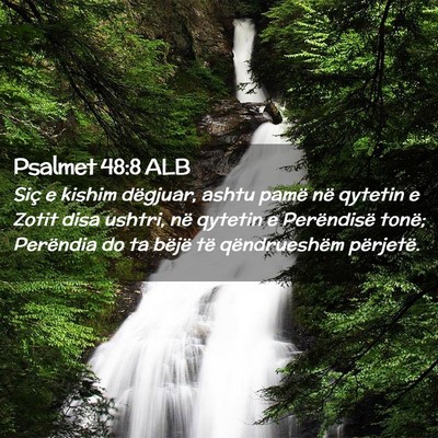 Picture 02 - Psalmet 48:8 ALB - Siç e kishim dëgjuar, ashtu pamë në qytetin e - Bible Verse Picture