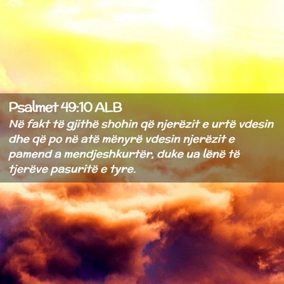 Picture 02 - Psalmet 49:10 ALB - Në fakt të gjithë shohin që njerëzit e urtë - Bible Verse Picture