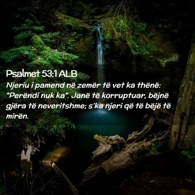 Picture 02 - Psalmet 53:1 ALB - Njeriu i pamend në zemër të vet ka thënë: - Bible Verse Picture