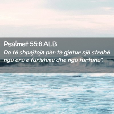 Picture 02 - Psalmet 55:8 ALB - Do të shpejtoja për të gjetur një strehë nga - Bible Verse Picture