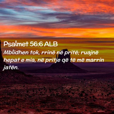 Picture 02 - Psalmet 56:6 ALB - Mblidhen tok, rrinë në pritë; ruajnë hepat e - Bible Verse Picture