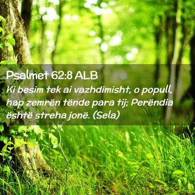 Picture 02 - Psalmet 62:8 ALB - Ki besim tek ai vazhdimisht, o popull, hap - Bible Verse Picture
