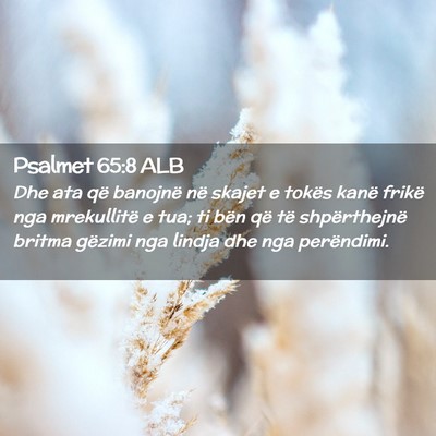 Picture 02 - Psalmet 65:8 ALB - Dhe ata që banojnë në skajet e tokës kanë - Bible Verse Picture