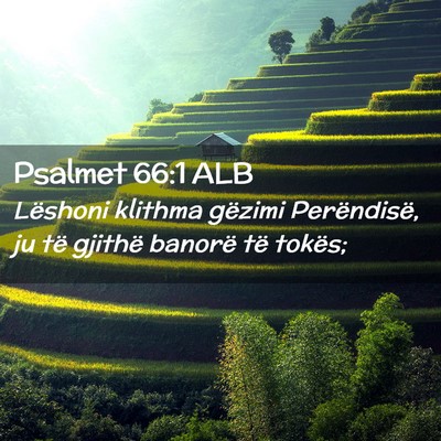 Picture 02 - Psalmet 66:1 ALB - Lëshoni klithma gëzimi Perëndisë, ju të - Bible Verse Picture