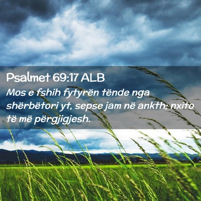 Picture 02 - Psalmet 69:17 ALB - Mos e fshih fytyrën tënde nga shërbëtori yt, - Bible Verse Picture
