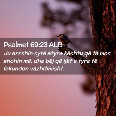 Picture 02 - Psalmet 69:23 ALB - Ju errshin sytë atyre kështu që të mos shohin - Bible Verse Picture