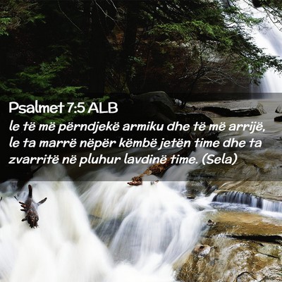 Picture 02 - Psalmet 7:5 ALB - le të më përndjekë armiku dhe të më - Bible Verse Picture