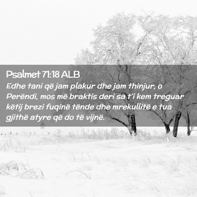 Picture 02 - Psalmet 71:18 ALB - Edhe tani që jam plakur dhe jam thinjur, o - Bible Verse Picture