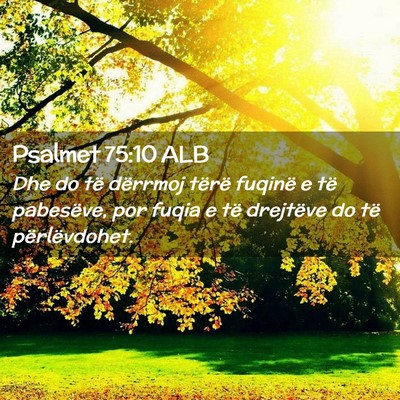 Picture 02 - Psalmet 75:10 ALB - Dhe do të dërrmoj tërë fuqinë e të - Bible Verse Picture