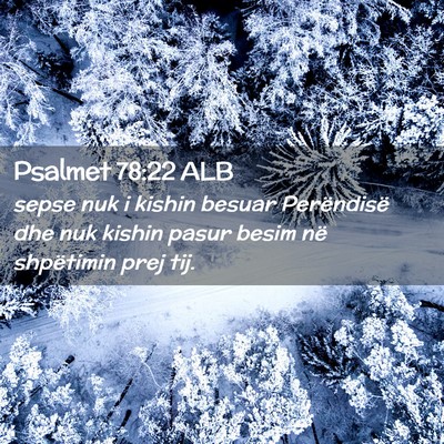 Picture 02 - Psalmet 78:22 ALB - sepse nuk i kishin besuar Perëndisë dhe nuk - Bible Verse Picture