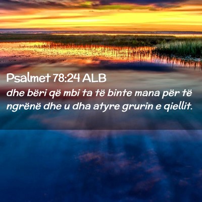 Picture 02 - Psalmet 78:24 ALB - dhe bëri që mbi ta të binte mana për të - Bible Verse Picture