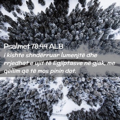 Picture 02 - Psalmet 78:44 ALB - i kishte shndërruar lumenjtë dhe rrjedhat e - Bible Verse Picture