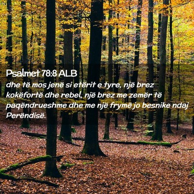Picture 02 - Psalmet 78:8 ALB - dhe të mos jenë si etërit e tyre, një brez - Bible Verse Picture