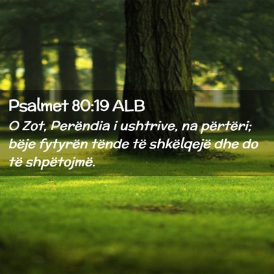Picture 02 - Psalmet 80:19 ALB - O Zot, Perëndia i ushtrive, na përtëri; bëje - Bible Verse Picture