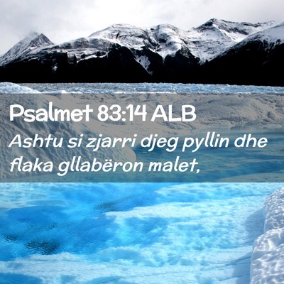 Picture 02 - Psalmet 83:14 ALB - Ashtu si zjarri djeg pyllin dhe flaka gllabëron - Bible Verse Picture