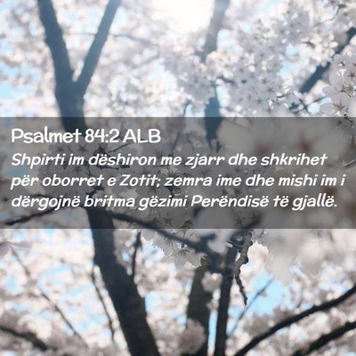 Picture 02 - Psalmet 84:2 ALB - Shpirti im dëshiron me zjarr dhe shkrihet për - Bible Verse Picture