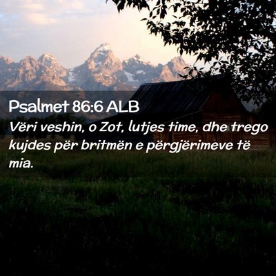 Picture 02 - Psalmet 86:6 ALB - Vëri veshin, o Zot, lutjes time, dhe trego - Bible Verse Picture