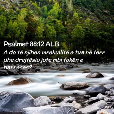 Picture 02 - Psalmet 88:12 ALB - A do të njihen mrekullitë e tua në terr dhe - Bible Verse Picture
