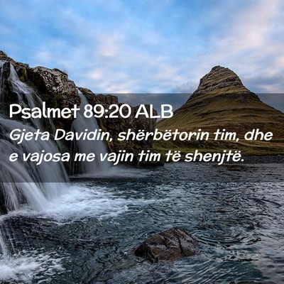 Picture 02 - Psalmet 89:20 ALB - Gjeta Davidin, shërbëtorin tim, dhe e vajosa me - Bible Verse Picture