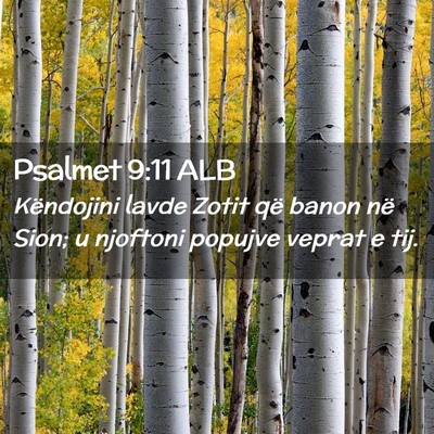 Picture 02 - Psalmet 9:11 ALB - Këndojini lavde Zotit që banon në Sion; u - Bible Verse Picture