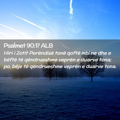Picture 02 - Psalmet 90:17 ALB - Hiri i Zotit Perëndisë tonë qoftë mbi ne dhe - Bible Verse Picture