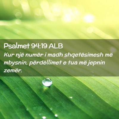 Picture 02 - Psalmet 94:19 ALB - Kur një numër i madh shqetësimesh më mbysnin, - Bible Verse Picture