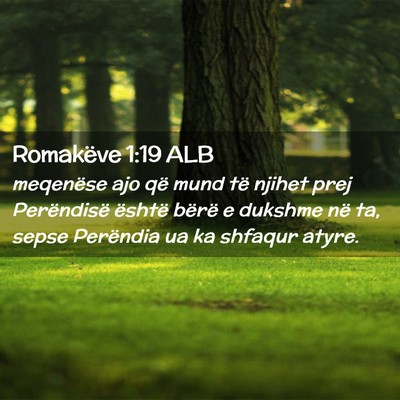 Picture 02 - Romakëve 1:19 ALB - meqenëse ajo që mund të njihet prej - Bible Verse Picture