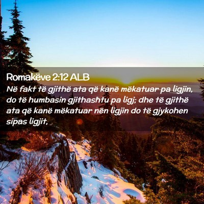 Picture 02 - Romakëve 2:12 ALB - Në fakt të gjithë ata që kanë mëkatuar pa - Bible Verse Picture