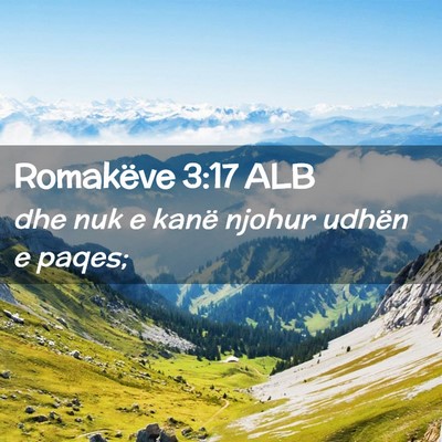 Picture 02 - Romakëve 3:17 ALB - dhe nuk e kanë njohur udhën e - Bible Verse Picture