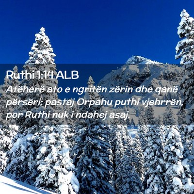 Picture 02 - Ruthi 1:14 ALB - Atëherë ato e ngritën zërin dhe qanë - Bible Verse Picture