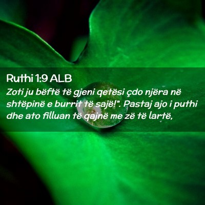 Picture 02 - Ruthi 1:9 ALB - Zoti ju bëftë të gjeni qetësi çdo njëra në - Bible Verse Picture