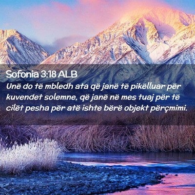 Picture 02 - Sofonia 3:18 ALB - Unë do të mbledh ata që janë të pikëlluar - Bible Verse Picture