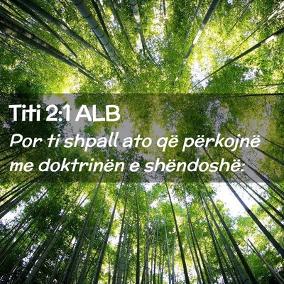 Picture 02 - Titi 2:1 ALB - Por ti shpall ato që përkojnë me doktrinën e - Bible Verse Picture