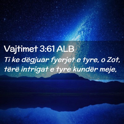 Picture 02 - Vajtimet 3:61 ALB - Ti ke dëgjuar fyerjet e tyre, o Zot, tërë - Bible Verse Picture