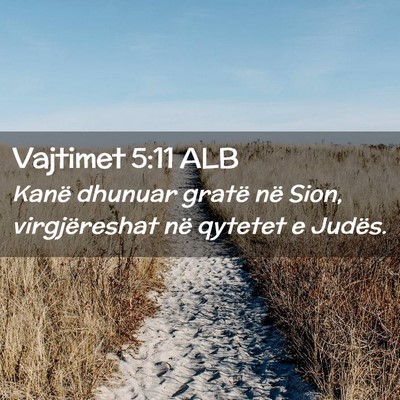 Picture 02 - Vajtimet 5:11 ALB - Kanë dhunuar gratë në Sion, virgjëreshat në - Bible Verse Picture