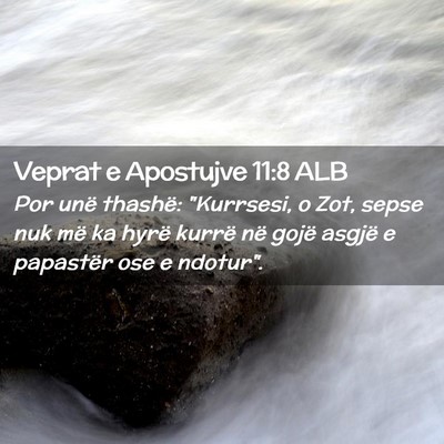Picture 02 - Veprat e Apostujve 11:8 ALB - Por unë thashë: 
