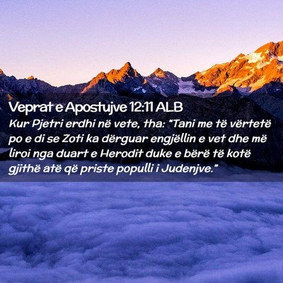 Picture 02 - Veprat e Apostujve 12:11 ALB - Kur Pjetri erdhi në vete, tha: “Tani me të - Bible Verse Picture