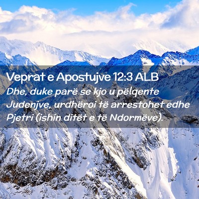 Picture 02 - Veprat e Apostujve 12:3 ALB - Dhe, duke parë se kjo u pëlqente Judenjve, - Bible Verse Picture