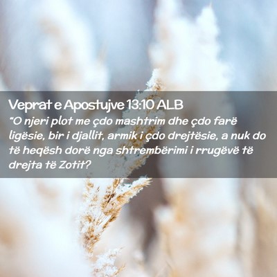 Picture 02 - Veprat e Apostujve 13:10 ALB - “O njeri plot me çdo mashtrim dhe çdo farë - Bible Verse Picture